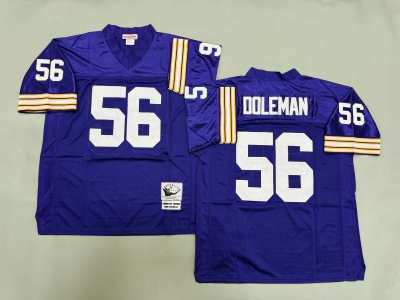 Men 2025 Minnesota Vikings #56 Doleman purple Throwback Limited NFL Jersey style 001->minnesota vikings->NFL Jersey